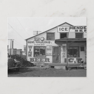 Ice House and Store, 1937 Briefkaart