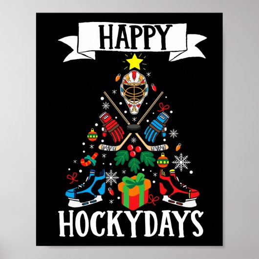 Ice I Love Hockey Player Team Happy Hockeydays Poster (Voorkant)
