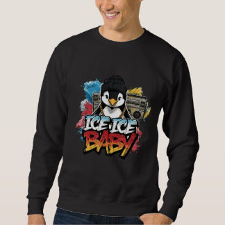Ice Ice Baby — Penguin with Beanie & Chain Tee Trui