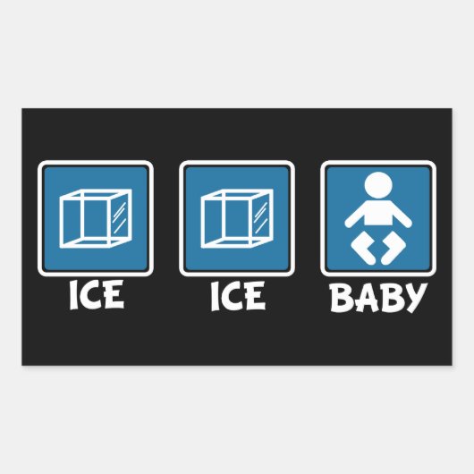 Ice Ice Baby Rechthoekige Sticker (Voorkant)