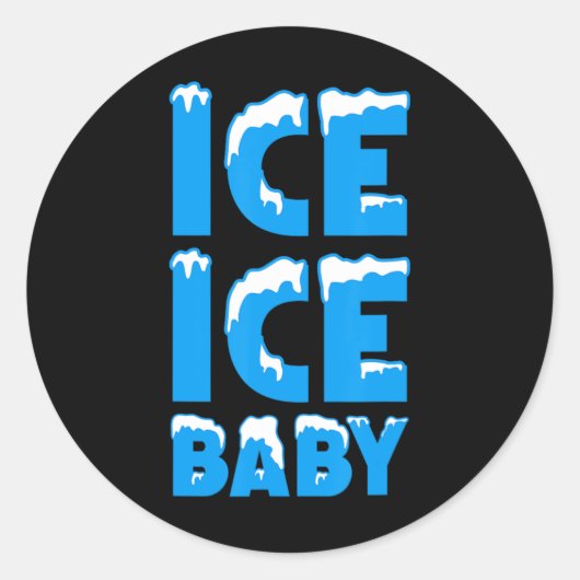 Ice Ice Ronde Sticker (Voorkant)