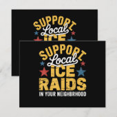 ICE immigratie ondersteuning Informatiekaartje (Voorkant / Achterkant)