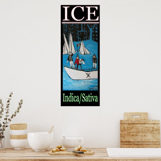 ICE INDICA SATIVA POSTER (Keuken)