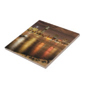 Ice is gedeeltelijk gesmolten op de Charles River  Tegeltje (Zijkant)