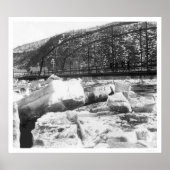 Ice Jam Dawson Bridge Alaska 1910 Poster (Voorkant)
