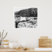 Ice Jam Dawson Bridge Alaska 1910 Poster (Keuken)