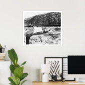 Ice Jam Dawson Bridge Alaska 1910 Poster (Thuiskantoor)