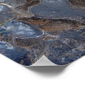 Ice kaleidoscoop patroon poster (Hoek)