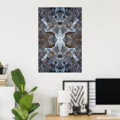 Ice kaleidoscoop patroon poster (Thuiskantoor)