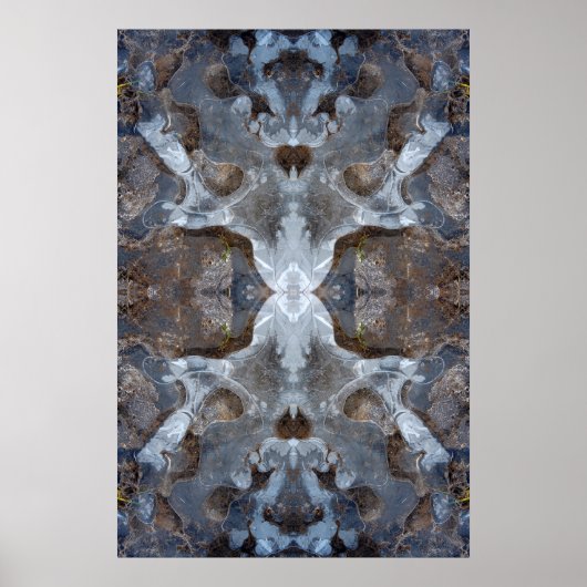 Ice kaleidoscoop patroon poster (Voorkant)