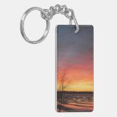 Ice Lake Sunset Acrylische Sleutelhanger (Voorkant Links)
