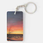 Ice Lake Sunset Acrylische Sleutelhanger (achterkant)