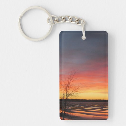 Ice Lake Sunset Acrylische Sleutelhanger (Voorkant)