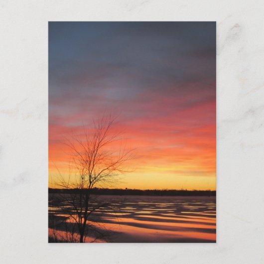 Ice Lake Sunset Briefkaart (Voorkant)