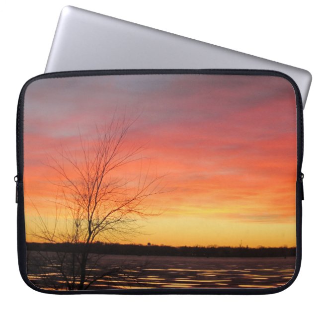 Ice Lake Sunset-laptophoes Laptop Sleeve (Voorkant)