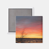 Ice Lake Sunset Magnet (Voorkant / Achterkant)