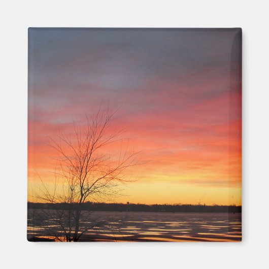Ice Lake Sunset Magnet (Voorkant)