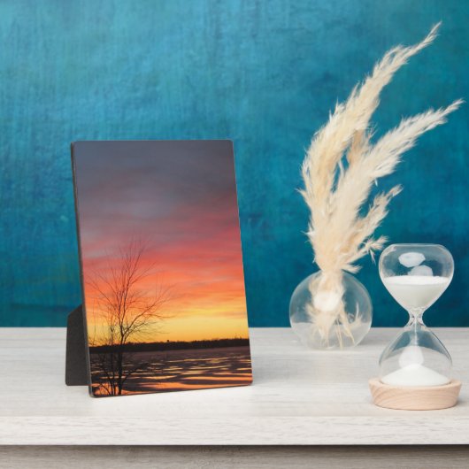 Ice Lake Sunset Plaque Fotoplaat (Zijkant)