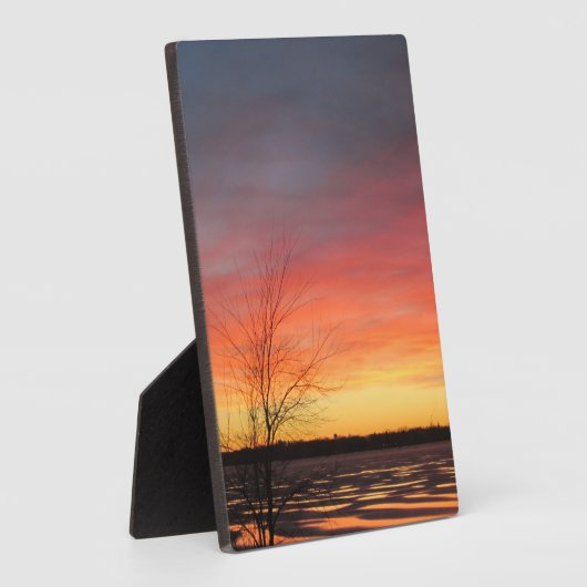 Ice Lake Sunset Plaque Fotoplaat (Zijkant)