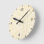 Ice Lemon Abstracte gestyliseerde Yarn Ball- Ronde Klok (Hoek)