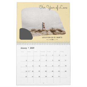 Ice Lemon Yellow ons jaar van de liefde 1ste Jubil Kalender