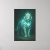 Ice Lightning White Tiger – Frosted Celestial Ener Canvas Afdruk (Voorkant)