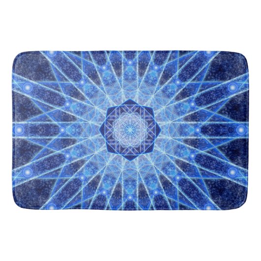 Ice Lotus Mandala Badmat (Voorkant)