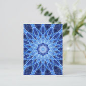 Ice Lotus Mandala Briefkaart (Staand voorkant)
