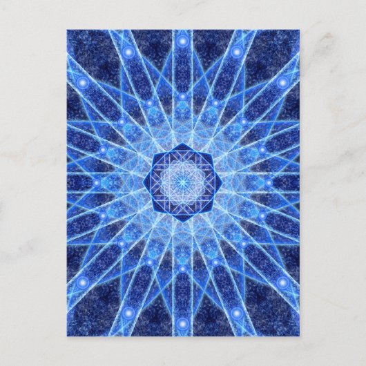 Ice Lotus Mandala Briefkaart (Voorkant)
