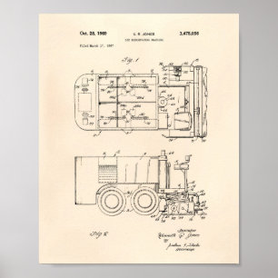 Ice Machine 1969 Patent Art - Old Peper Poster