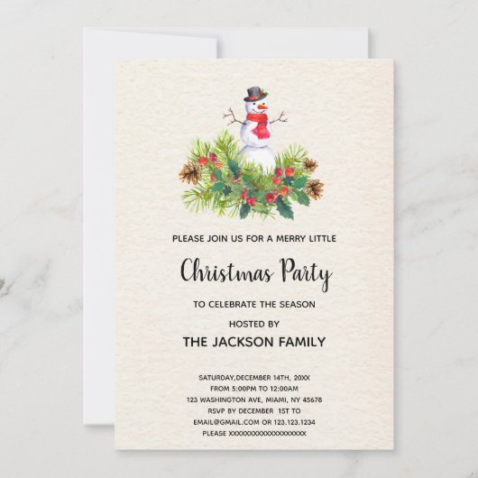 Ice Man-kerstuitnodigingen Kaart (Voorkant)