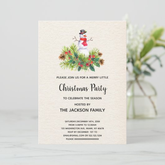 Ice Man-kerstuitnodigingen Kaart (Staand voorkant)