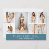 ICE Merry Christmas Elegant 6 Collage Photo  Feestdagenkaart (Voorkant)