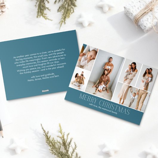 ICE Merry Christmas Elegant 6 Collage Photo  Feestdagenkaart