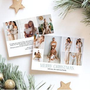 ICE Merry Christmas Elegant 9 Collage Multi-Photo Feestdagenkaart