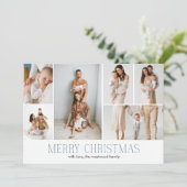 ICE Merry Christmas Elegant 9 Collage Multi-Photo Feestdagenkaart (Staand voorkant)