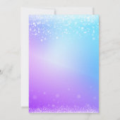 Ice number white glitter Girl Nine Birthday Kaart (Achterkant)