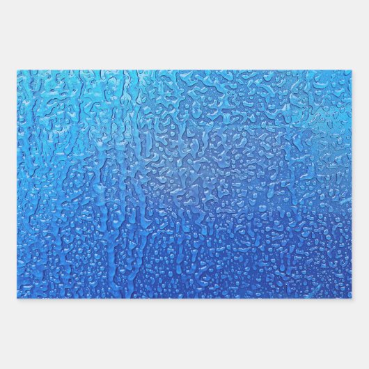 Ice on Blue Metal Inpakpapier Vel (Voorkant 2)