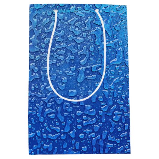 Ice on Blue Metal Medium Cadeauzakje (Voorkant)