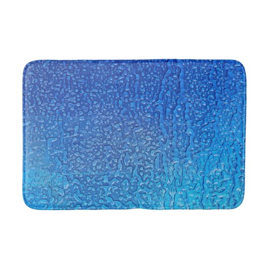 Ice on Blue Metallic Background Badmat (Voorkant)