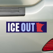 ICE OUT Anti Trump Bumpersticker (Op auto)