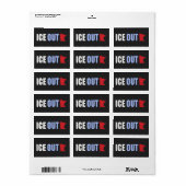 ICE OUT Anti Trump Etiket (Full Sheet)