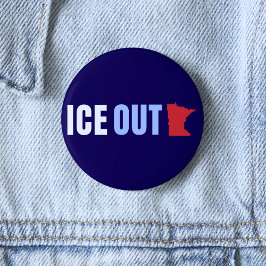 ICE OUT Anti Trump Ronde Button 5,7 Cm