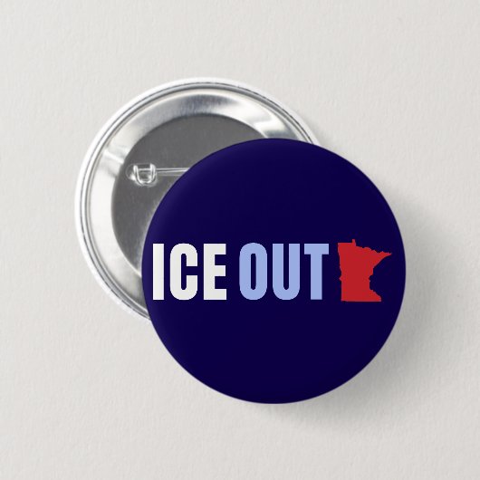 ICE OUT Anti Trump Ronde Button 5,7 Cm (Voorkant /achterkant)