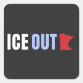 ICE OUT Anti Trump Vierkante Sticker (Voorkant)