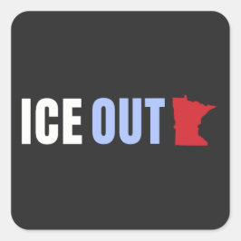 ICE OUT Anti Trump Vierkante Sticker