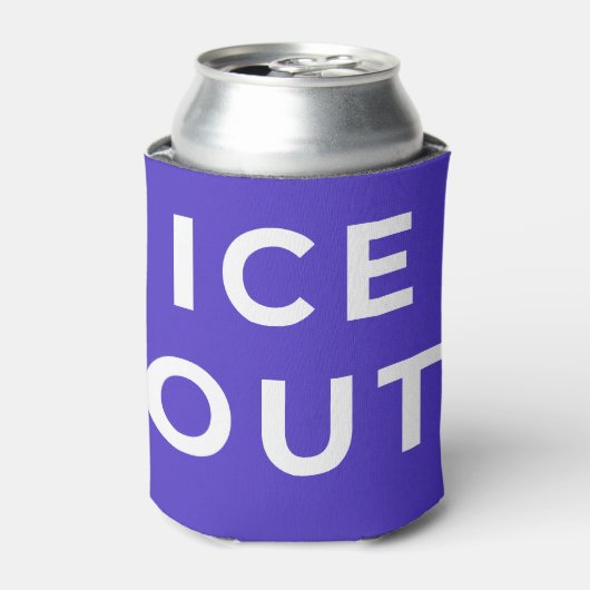 ICE OUT Can Cooler | Immigration Justice Protest (Blikje Voorkant)