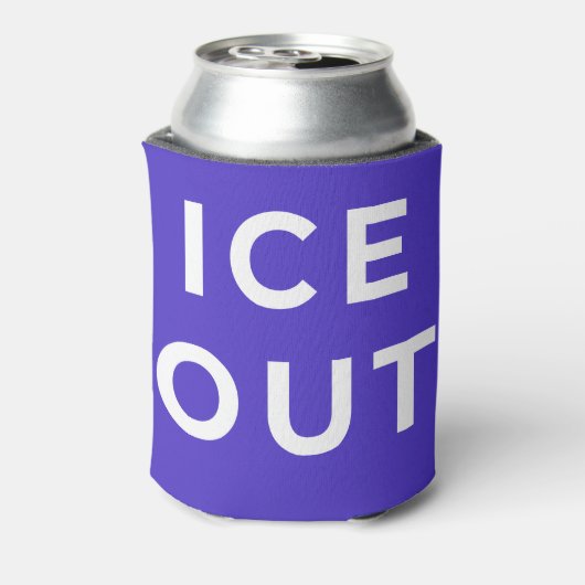 ICE OUT Can Cooler | Immigration Justice Protest (Blikje Achterkant)