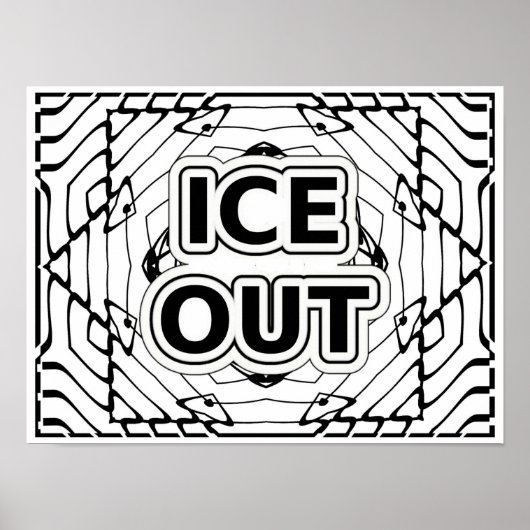 ICE OUT COLORING POSTER (Voorkant)