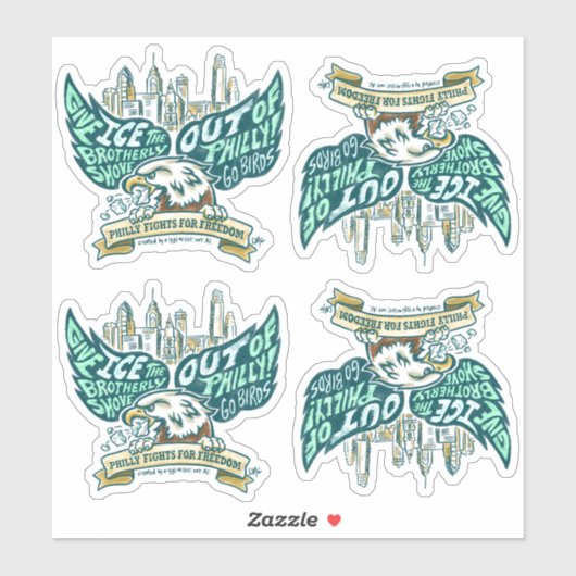 ICE Out / Go Birds Stickers (Vel)
